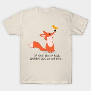 Little red fox and bird T-Shirt